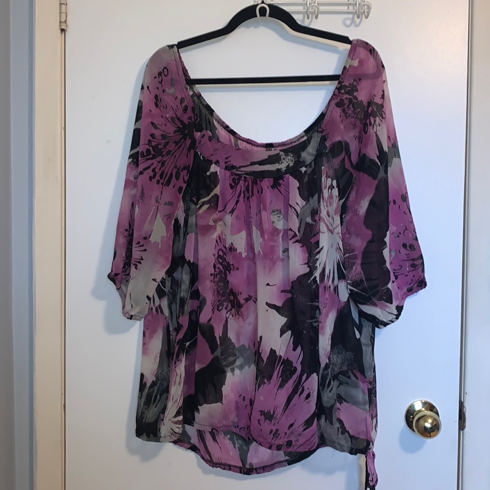 Sheer floral top